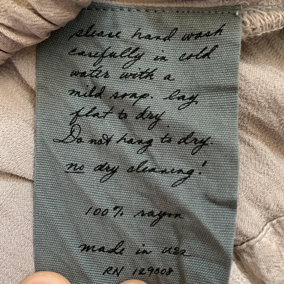 RAQUEL Allegra satin silver platinum gray drawstring sweatshirt blouse top - Picture 9 of 9